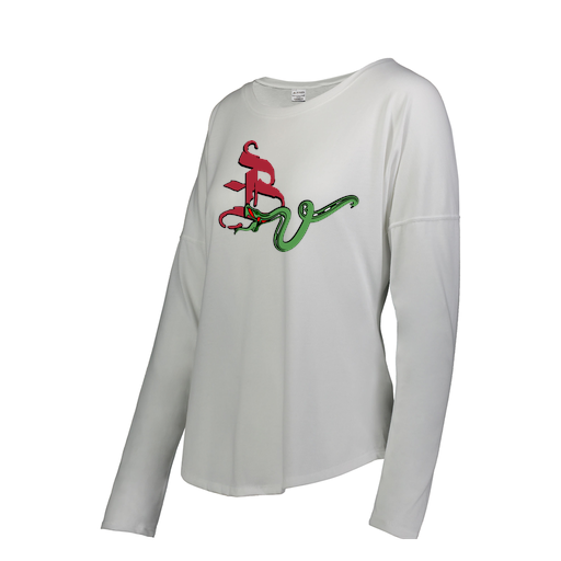 [FTLCUBWH-FAS-LOGO2] Decker Women's Tri-Blend T-Shirt - Long Sleeve (Female Adult S, White, Logo 2)