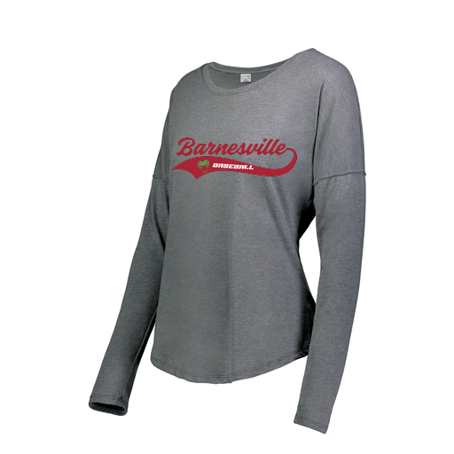[FTLCUBGY-FAS-LOGO1] Decker Women's Tri-Blend T-Shirt - Long Sleeve (Female Adult S, Gray, Logo 1)